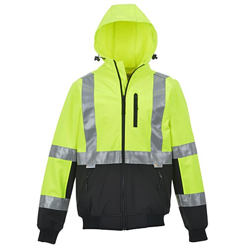 Additional Image 2 - a yellow jacket with grey stripes
