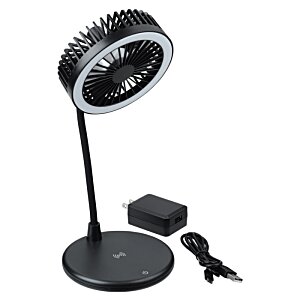 Additional Image 4 - a black lamp with a round base