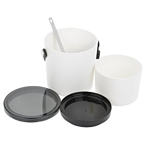 Additional Image 3 - a white bucket with a spoon and a black lid