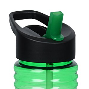 Additional Image 3 - a green water bottle with a black lid