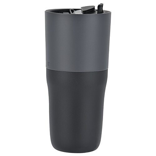 Additional Image 2 - a black tumbler with a black lid