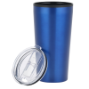 a blue and black tumbler