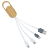 View Image 3 of 4 of Ellipse Bamboo Accent Duo Charging Cable