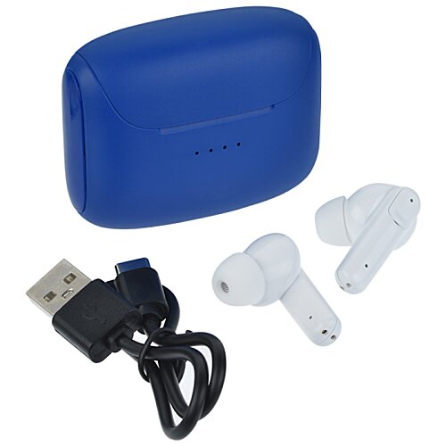 Additional Image 5 - a blue box with earbuds and a cord