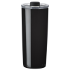 a black cylindrical container with a lid