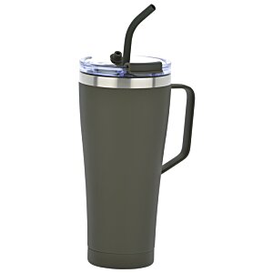 Additional Image 1 - a black mug with a straw