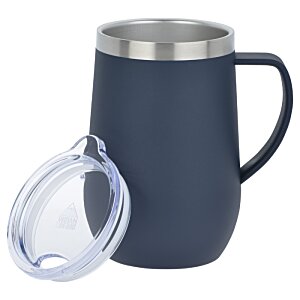Additional Image 2 - a blue and silver coffee mug