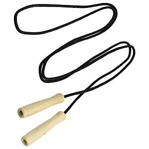 Additional Image 1 - a black jump rope with yellow handles