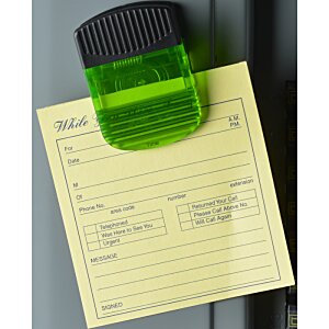 Additional Image 4 - a yellow note with a green eraser attached to it