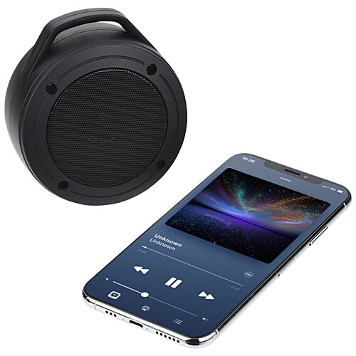 Additional Image 2 - a blue speaker and a black speaker