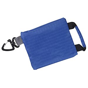 Additional Image 1 - a blue plastic bag with a black handle