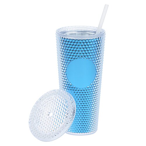Additional Image 2 - a blue drink in a plastic cup with a straw