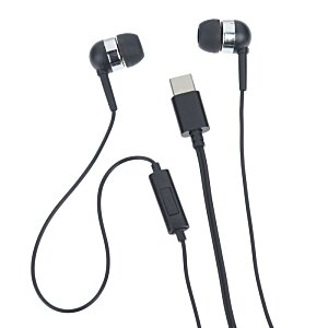 Additional Image 3 - a pair of black earbuds