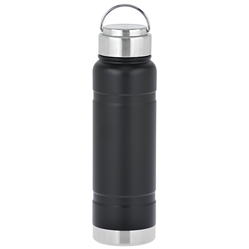 Additional Image 1 - a black and silver thermos with Willis Tower in the background