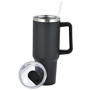 Additional Image 2 - a black mug with a straw