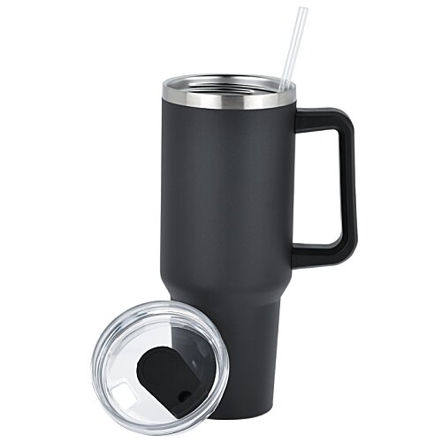 Additional Image 2 - a black mug with a straw
