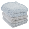 a stack of towels on a white background