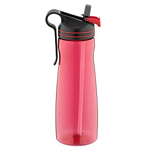 Additional Image 1 - a red water bottle with a black lid