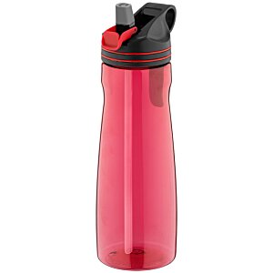 Additional Image 2 - a red water bottle with a black lid