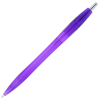 a purple pen on a white background