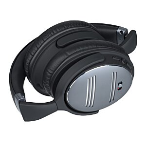Additional Image 7 - a black headphones with a silver button
