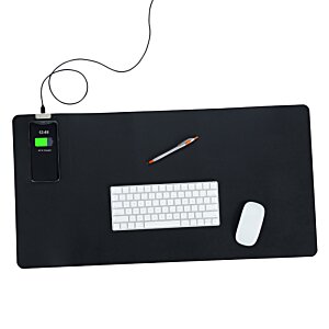Additional Image 5 - a black mouse pad with a cord