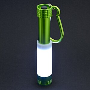 Additional Image 4 - a green flashlight with a white label