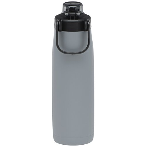 Additional Image 3 - a grey water bottle with a black lid