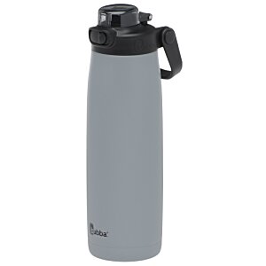 Additional Image 1 - a grey water bottle with a black lid
