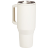 a white mug with a handle