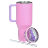 a pink mug with a magnifying glass