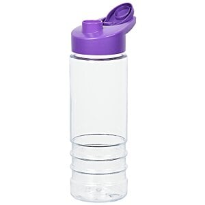 Additional Image 2 - a plastic water bottle with a purple lid