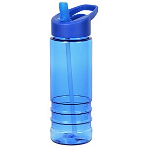 Additional Image 1 - a blue water bottle with a straw