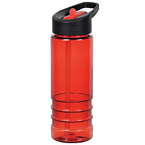 Additional Image 1 - a red water bottle with a black lid