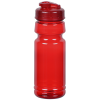 a red water bottle with a red lid