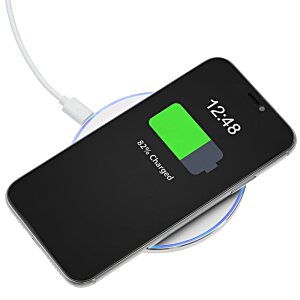 Additional Image 4 - a black cell phone with a green screen on a wireless charger