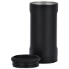 a black cylindrical container with a lid