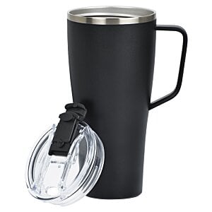 Additional Image 1 - a black and silver coffee mug