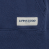 Additional Image 3 - a white rectangular tag on a blue shirt