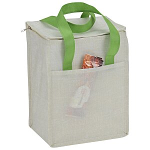 Additional Image 3 - a white bag with green handles