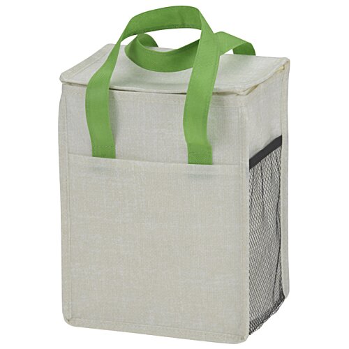 Additional Image 1 - a white bag with green handles