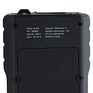 Additional Image 9 - a black rectangular object with white text