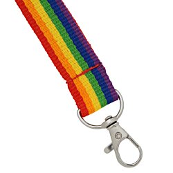 a rainbow colored key chain