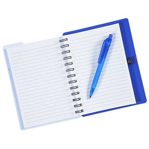 Additional Image 2 - a blue pen on a spiral notebook