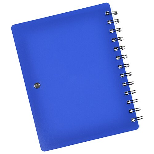 Additional Image 3 - a blue notebook with a metal ring