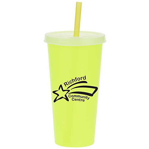 Additional Image 1 - a yellow cup with a straw