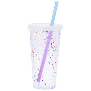 Additional Image 2 - a plastic cup with a straw