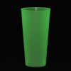 a green cup on a black background