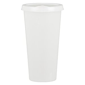 Additional Image 1 - a white plastic cup with a lid