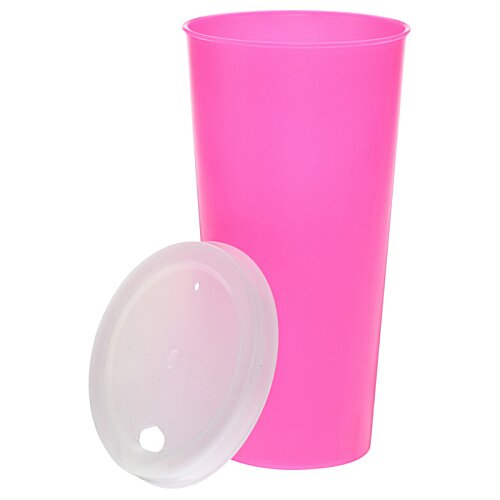 Additional Image 3 - a green plastic cup on a black background
